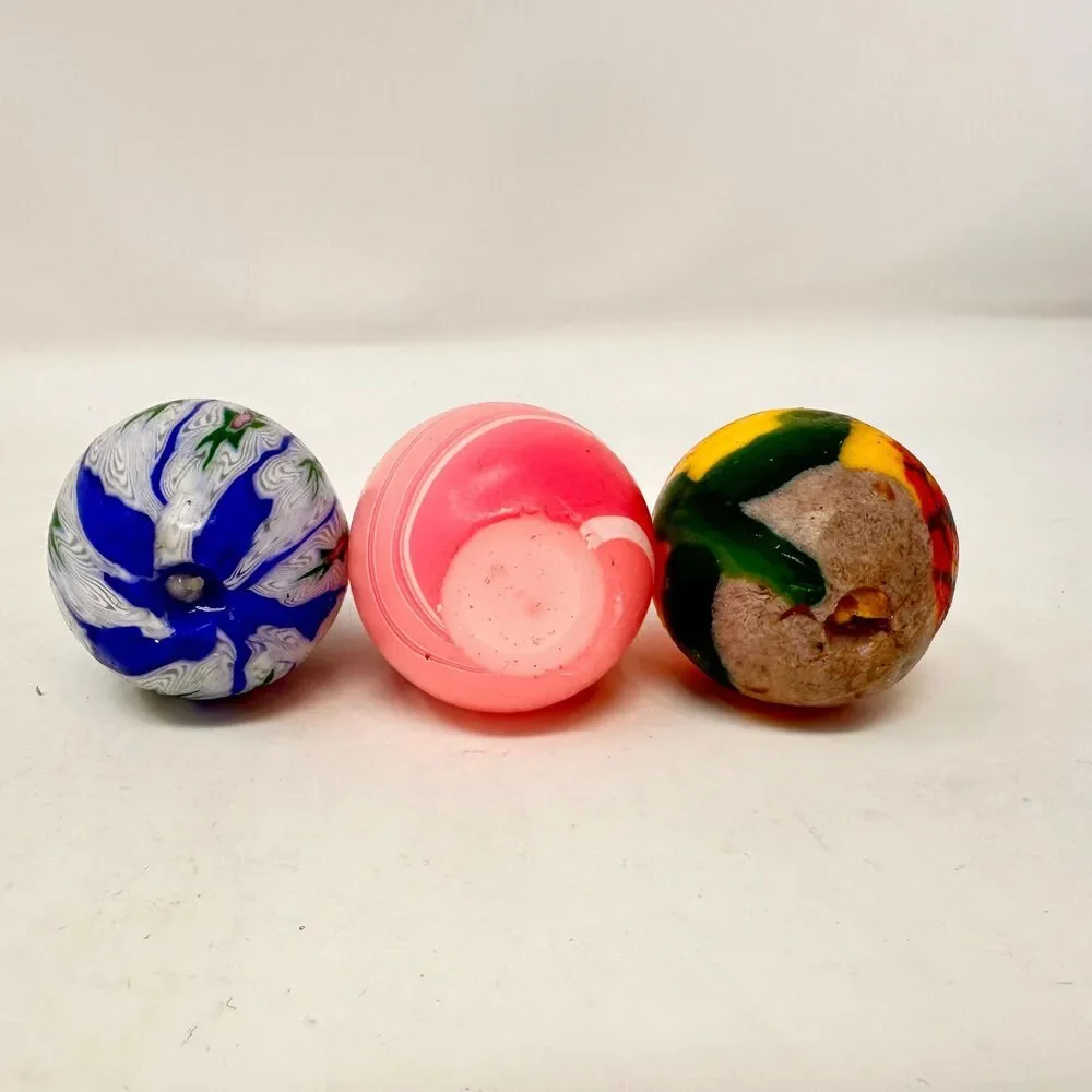 Vintage Multicolor Floral Egg Candles Set of 7 Candle & Egg collectors 2.5”